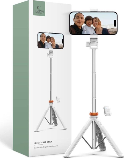 Picture of Selfie stick Tech-Protect TECH-PROTECT L03S BLUETOOTH SELFIE STICK TRIPOD WHITE