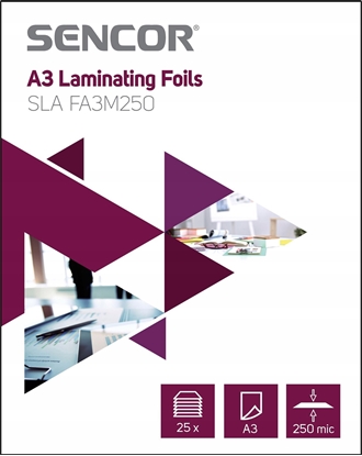 Attēls no Sencor Folia do laminowania A3 25 szt. Sencor SLA FA3M250
