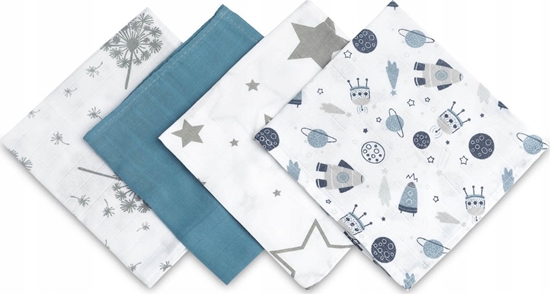 Picture of Sensillo PIELUSZKA ULEWAJKA MULINA NIEBIESKI OP.4 SZT. 35X35 CM