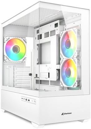 Picture of Obudowa Sharkoon Sharkoon MK6 RGB , Tower case (white, Tempered Glass x 2)