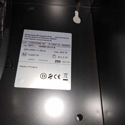 Attēls no Siemens LC85KDK60 IQ100 Angled Cooker Hood