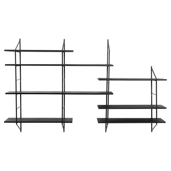 Picture of Sienas plaukts BELFAST 196x25x111cm melns
