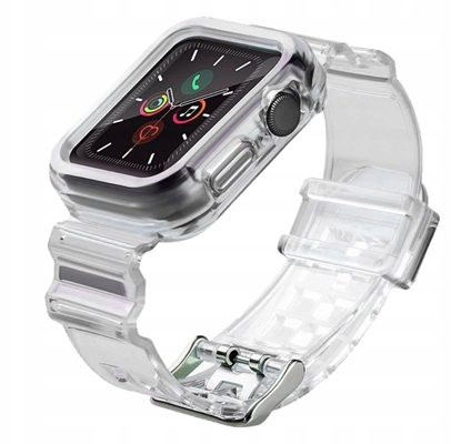 Picture of Silikonowa opaska pasek bransoleta bransoletka etui Strap Light Set do zegarka Apple Watch 38 mm - czarna