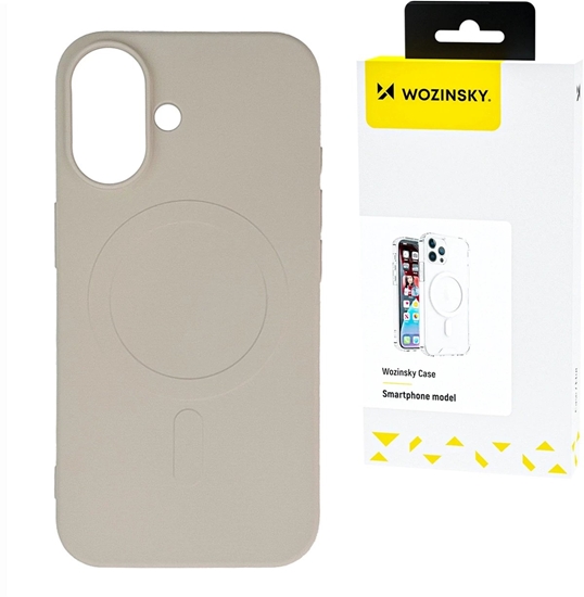 Picture of Wozinsky Wozinsky Silicone Case MagSafe Compatible for Samsung Galaxy S24 FE - Beige