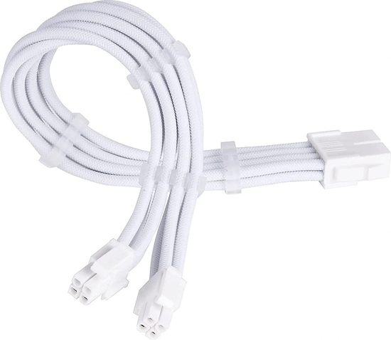 Picture of SilverStone SilverStone power supply extension cable SST-PP07E-EPS8W-V2, EPS 12V 8pin (4+4) (white, 30cm)