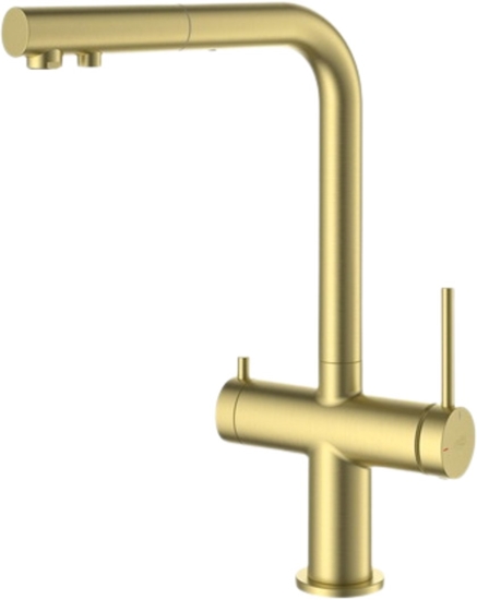 Picture of Sink mixer with pull-out hose and connection for water filter Blue Water Delta, antiqued