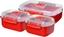 Picture of Sistema Sistema Heat & Eat 3 Pack, Set, Red, Polypropylene (PP), Transparent, New Zealand, 141 mm