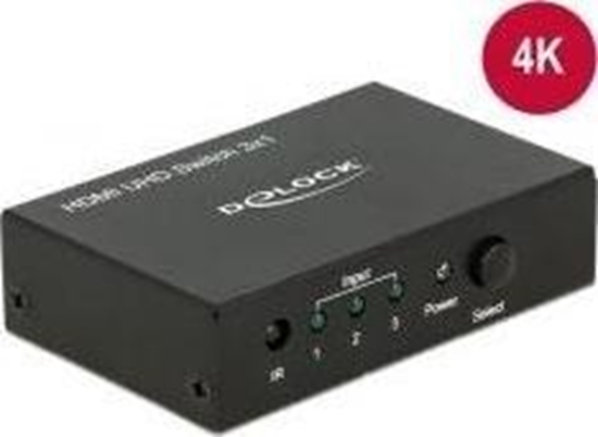 Изображение Delock HDMI UHD Switch 3 x HDMI in > 1 x HDMI out 4K