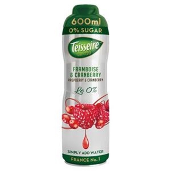 Picture of Sīrups dzērieniem TEISSEIRE Aveņu-Dzērveņu bez cukura, bundžā, 0.6 l