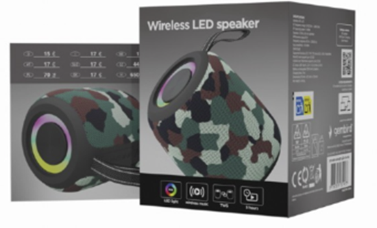 Picture of Skaļrunis Gembird Bluetooth LED Speaker SPK-BT-LED-05-CM Camo