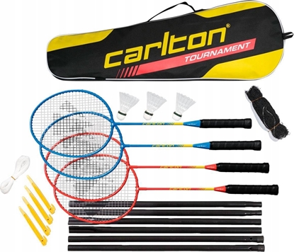 Attēls no SKO Badminton set Carlton TOURNAMENT 4 rackets+3shuttlecocks+net+bag