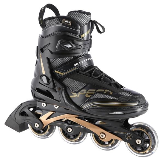 Picture of Skrituļslidas NA2150 BLACK-GOLD SIZE 46 IN-LINE SKATES NILS EXTREME