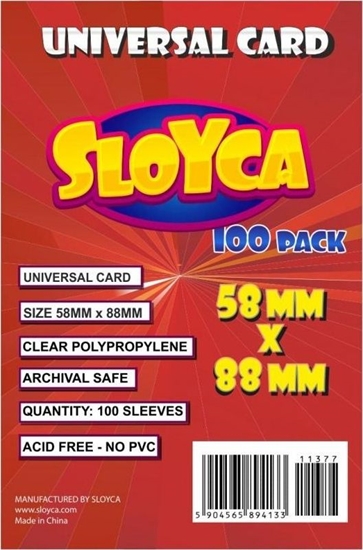 Изображение SLOYCA Koszulki Universal Card 58x88mm (100szt) SLOYCA