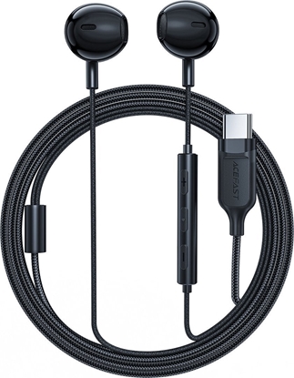 Picture of Suchawki Acefast Suchawki douszne Acefast L2 ze zczem USB-C, mikrofonem i pilotem 1,2 m - czarne