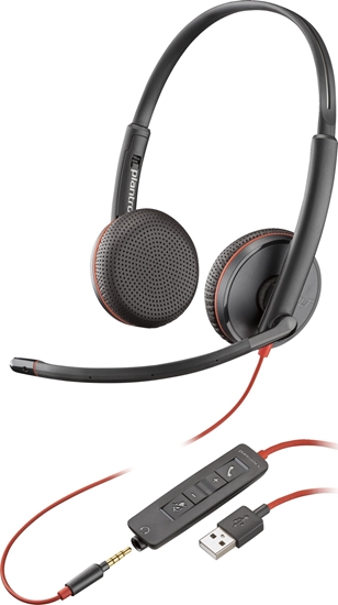 Изображение POLY Blackwire 3225 Stereo Wired Headset, USB-A, Black