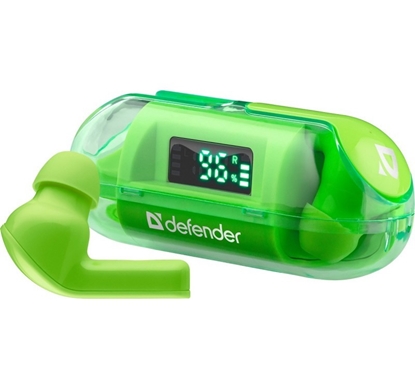 Изображение Suchawki Defender Suchawki z mikrofonem Defender TWINS 916 bezprzewodowe Bluetooth zielone