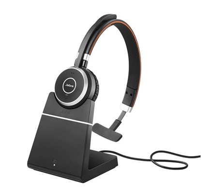 Picture of Jabra Evolve 65 TE Austiņas Vadu & Bezvadu Birojs / zvanu centrs USB Type-A Bluetooth Uzlādes statīvs Melns