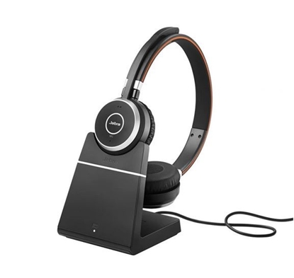 Picture of Jabra Evolve 65 TE Austiņas Vadu & Bezvadu Birojs / zvanu centrs USB Type-A Bluetooth Uzlādes statīvs Melns