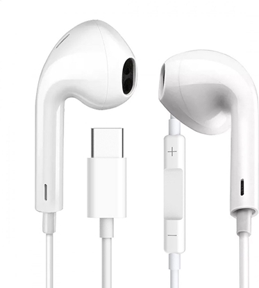 Изображение Suchawki Fiesta FIESTA EARPHONES WITH MIC USB-C SUCHAWKI PRZEWODOWE DOUSZNE Z MIKROFONEM I USB-C WHITE [45647]