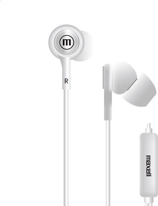 Picture of Suchawki Maxell MAXELL EARPHONES IN-TIPS IN EAR STEREO WITH MICROPHONE WHITE 304011.00.CN