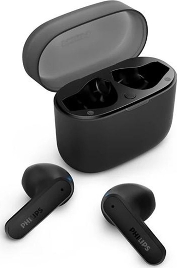 Изображение PHILIPS in-ear true bezvadu austiņas ar portatīvo uzlādes ietvaru, melnas