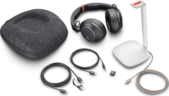 Picture of Suchawki Poly Poly Voyager Surround 85 - Voyager Surround 80 series - Headset - ohrumschliessend - Bluetooth - kabellos - aktive Rauschunterdruckung - Adapter USB-C via Bluetooth - Schwarz - UC-zertifiziert