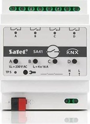 Изображение Satel SATEL KNX 4-kanaowy aktor przeczajcy KNX-SA41