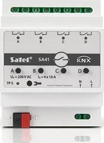 Изображение Satel SATEL KNX 4-kanaowy aktor przeczajcy KNX-SA41