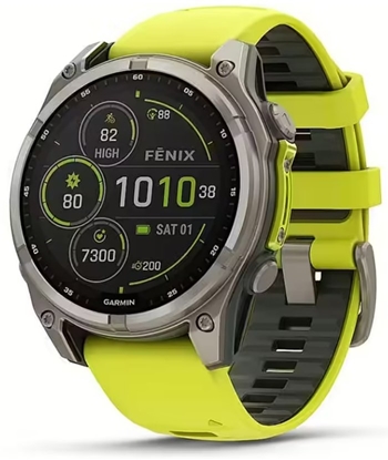 Attēls no SMARTWATCH FENIX 8 SAPP. SOLAR/YELLOW 010-02907-21 GARMIN