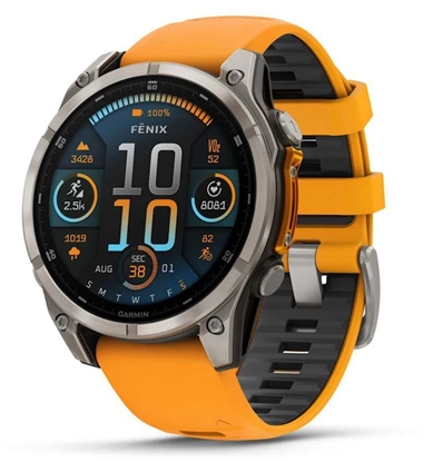 Attēls no SMARTWATCH FENIX 8 SAPPHIRE/ORANGE 010-02905-11 GARMIN