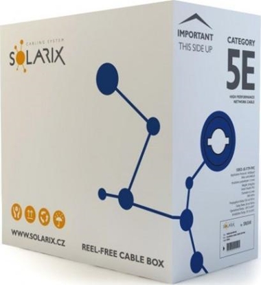 Изображение Solarix Kabel instalacyjny Solarix FTP, Cat5E, drut, PVC, puszka 305m SXKD-5E-FTP-PVC