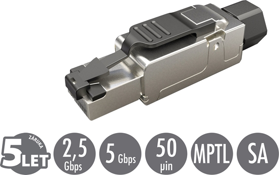 Изображение Solarix Konektor przemysowy uniwersalny RJ45 CAT6 STP samozaciskowy