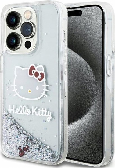 Picture of Sourcing Hello Kitty HKHCP14XLIKHET iPhone 14 Pro Max 6.7" silver/silver hardcase Liquid Glitter Charms Kitty Head