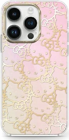 Изображение Sourcing Hello Kitty HKHCP15SHCHPEP iPhone 15 / 14 / 13 6.1" pink/pink hardcase IML Gradient Electrop Crowded Kitty Head
