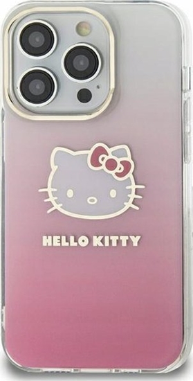 Изображение Sourcing Hello Kitty HKHCP15SHDGKEP iPhone 15 / 14 / 13 6.1" pink/pink hardcase IML Gradient Electrop Kitty Head