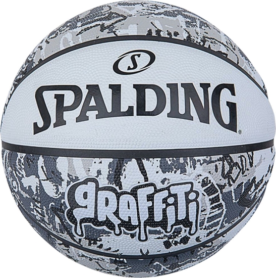 Изображение Spalding Graffiti - Pika do koszykówki, szara, r. 7 (84375Z)