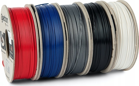 Picture of Spectrum Spectrum 3D filament, ASA 275, 1,75mm, 5x250g, 80749, mix Polar White, Deep Black, Silver Star, Navy Blue, Bloody Red