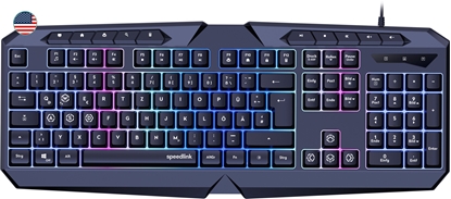 Attēls no Speedlink keyboard Ludicium RGB Rainbow US (SL-670004-BK-US)