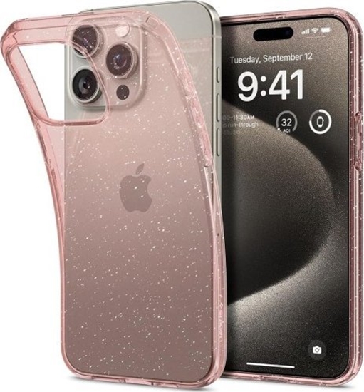 Picture of Spigen Liquid Crystal Glitter, rose quartz - iPhone 15 Pro Max