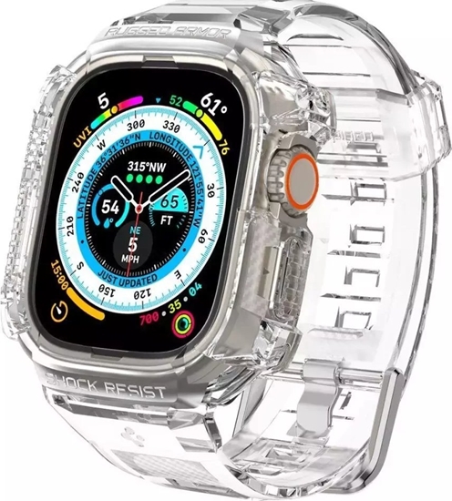 Picture of Spigen Pasek Spigen Rugged Armor "Pro" do Apple Watch Ultra (49mm) Crystal Clear