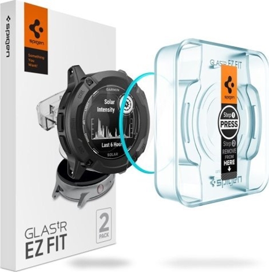 Изображение Spigen Spigen GLAS.TR EZ FIT 2-Pack - Szko hartowane do Garmin Instinct 2X Solar (2 szt)