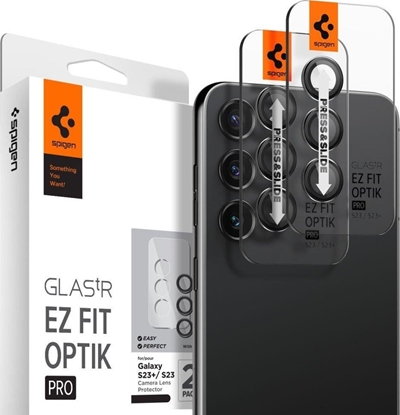 Attēls no Spigen Spigen Glass EZ Fit Optik Pro 2 Pack, black - Samsung Galaxy S23/S23+