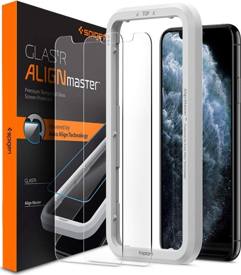 Picture of Spigen SZKO HARTOWANE SPIGEN ALM GLAS.TR SLIM 2-PACK IPHONE 11 PRO
