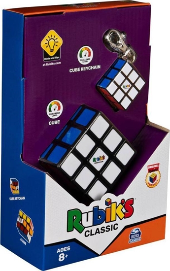 Изображение Spin Master Kostka Rubika 3x3 oraz brelok. Zestaw Rubik's Classic 6064011 Spin Master