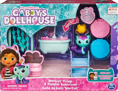 Attēls no Spin Master Spin Master Gabbys Dollhouse Deluxe Room Bathroom, Fig. (with a seakill figure)
