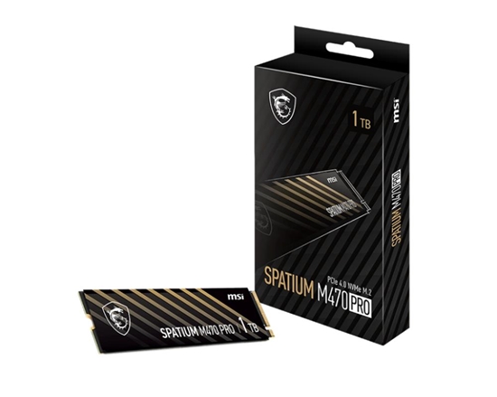 Изображение SSD|MSI|SPATIUM M470 PRO|1TB|M.2|PCIe Gen4|NVMe|3D NAND|Write speed 4500 MBytes/sec|Read speed 6000 MBytes/sec|2.15mm|TBW 320 TB|MTBF 150000 hours|S78-440L0J0-P83