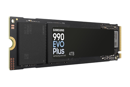 Attēls no SSD|SAMSUNG|990 EVO Plus|4TB|M.2|PCIe Gen5|NVMe|TLC|Write speed 6300 MBytes/sec|Read speed 7250 MBytes/sec|2.38mm|TBW 2400 TB|MZ-V9S4T0BW