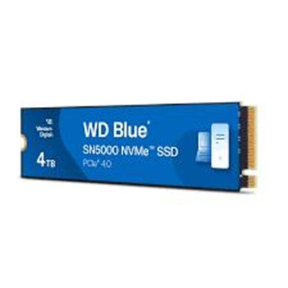 Picture of SSD|WESTERN DIGITAL|Blue SN5000|4TB|M.2|PCIe Gen4|NVMe|Write speed 5000 MBytes/sec|Read speed 5500 MBytes/sec|2.38mm|TBW 1200 TB|WDS400T4B0E