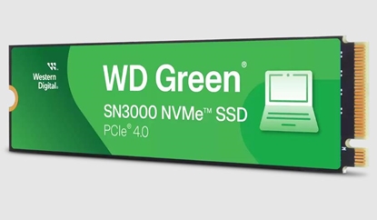 Picture of SSD|WESTERN DIGITAL|Green|500GB|M.2|PCIe Gen4|NVMe|Write speed 4100 MBytes/sec|Read speed 5000 MBytes/sec|2.3mm|TBW 100 TB|WDS500G4G0E