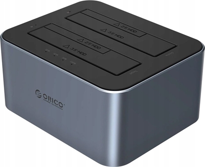 Attēls no Stacja dokujca na 2 dyski z funkcj klonowania offline 2,5"/3,5" SATA HDD/SSD - szara